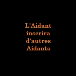 Aidant vous inscrirez Aidants d'autres personnes